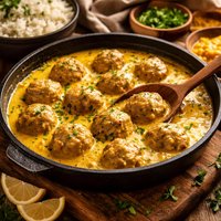 Danish Meatballs in Curry Sauce Boller I Karry
