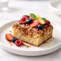 Danish Quick Coffee Cake with Fresh Fruit Galop Kaffekage