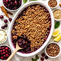 Dark Cherry Cranberry Crisp