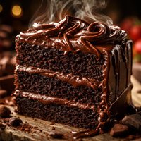 Dark Chocolate Cake with Double Fudge Icing
