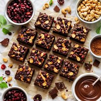 Dark Chocolate Cranberry and Cashew Fudge