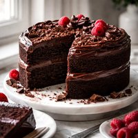 Dark Chocolate Fudge Cake