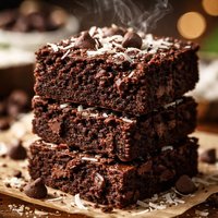 Dark Chocolate Fudge Coconut Flour Brownies