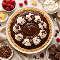 Dark Chocolate Pudding Pie