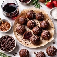 Dark Chocolate Red Wine Truffles