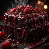 Dark Creepy Gory Chocolate Cake