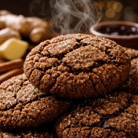 Dark Molasses Ginger Ginger Cookies