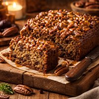 Date and Pecan Cake with a Gooey Topping
