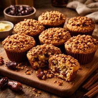 Date Muffins with Streusel Topping
