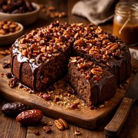 Date Pecan Chocolate Cake