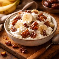 Dates and Bananas in Whipped Cream
