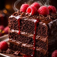 Decadent Chocolate Cake W Raspberry Liqueur