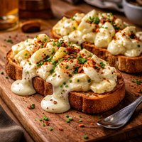 Decadent Creamed Eggs on Toast