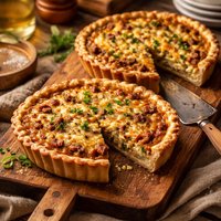 Decadent Sausage and Cheese Quiche Makes 2
