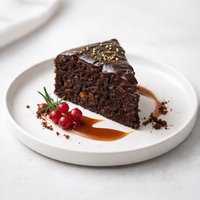 Decadently Rich Port and Chocolate Christmas Cake