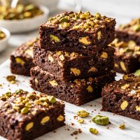 Deep Chocolate Pistachio Brownies