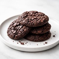 Deep Dark Chocolate Fudge Cookies