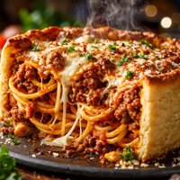 Deep Dish Spaghetti Pie