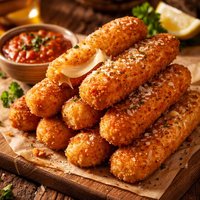 Deep Fried Mozzarella Cheese Sticks