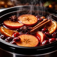 Deep Red Apple Cider Crock Pot
