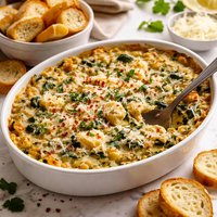 Delicious Baked Artichoke Spinach Dip