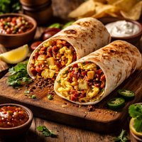 Delicious Breakfast Burritos or Tacos