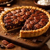 Delicious Chocolate Fudge Pecan Pie