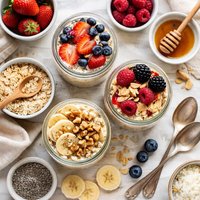 Delicious Easy Overnight No Bake Oatmeal with Fruit