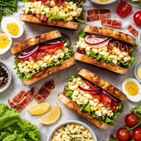 Delicious Egg and Bacon Salad Sandwiches