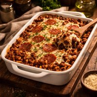 Delicious Ground Beef Pizza Casserole