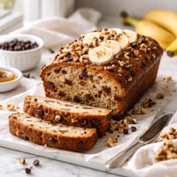 Delicious Low Fat Banana Bread with Chocolate Chips