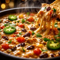 Deluxe Cheesy Crock Pot Bean Dip