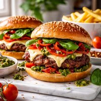 Deluxe Italian Cheeseburgers