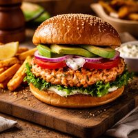 Deluxe Salmon Burger
