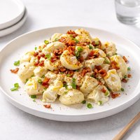 Deviled Egg Potato Salad with Bacon