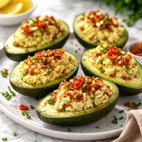 Deviled Egg Stuffed Avocados