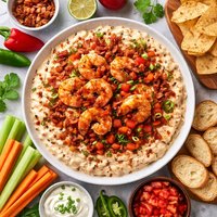 Deviled Shrimp with Bacon Dip