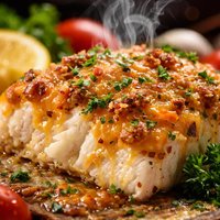 Devilish Cheesy Halibut