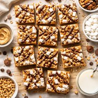 Devilish Fluffernutter Bars