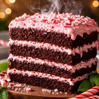 Devils Food 4 Layer Cake with Peppermint Frosting