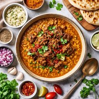 Dhal Curry with Meat Gosht Dhal