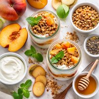 Diabetic Ginger Peach Parfait