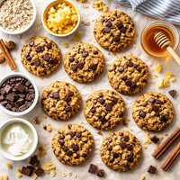 Diabetic Oatmeal Cookies with Chocolate Chunks and Candied Ginge