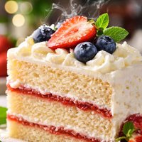 Diabetic Spring Fling Layered White Cake