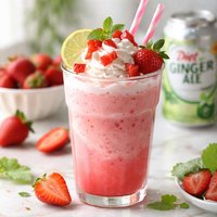 Diet Ginger Ale Strawberry Frappe