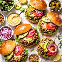 Dijon and Wild Rice Chicken Burgers