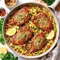 Dijon Pork Chops with Cabbage