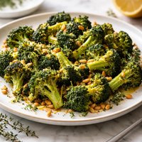 Dijon Thyme Broccoli with Pine Nuts