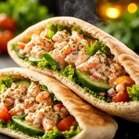 Dill Salmon Pita Pockets