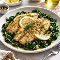 Dill Tilapia and Spinach